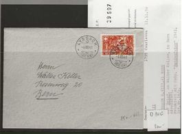timbre enveloppe avec B 14C attestation W. Liniger