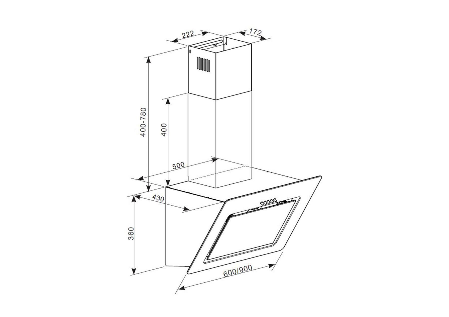 Cappe di aspirazione: Respekta CH22020IXB Schräghaube 60cm – Nuovo e nell'imballaggio originale da Bottighofen venduto da zaap 4