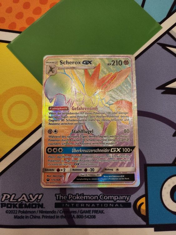 Pokemonkarte Scherox Gx Rainbow Rare Kaufen Auf Ricardo