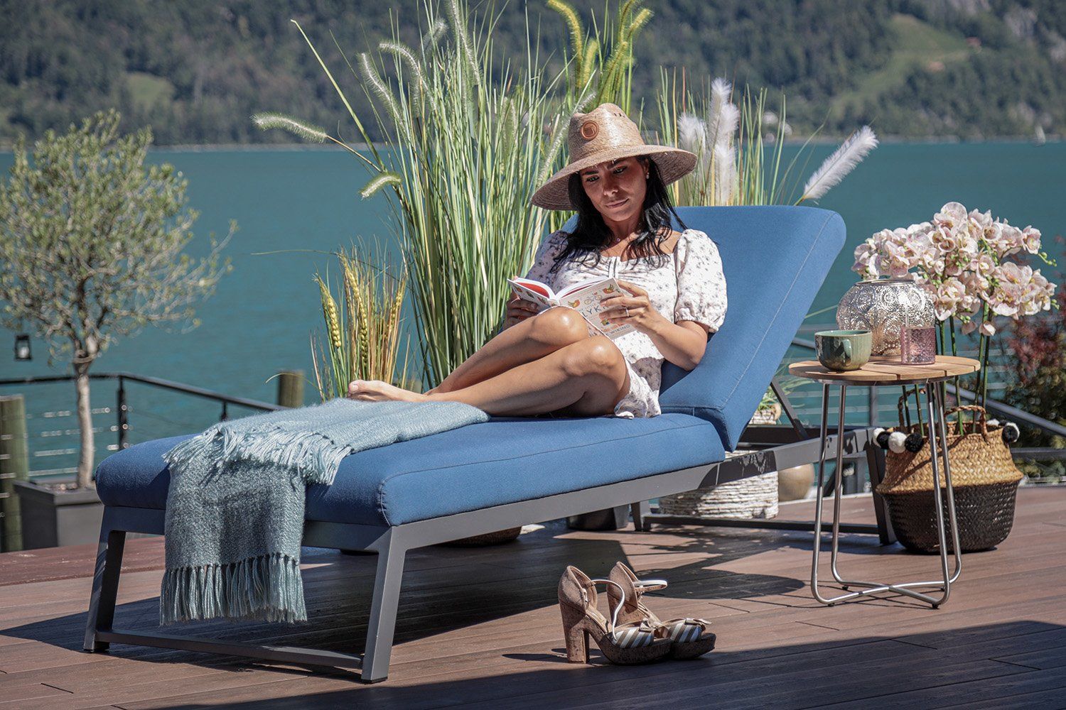 Viplounge Sedie a sdraio: Liegestuhl mit Outdoor Stoff Sunbrella – Nuovo e nell'imballaggio originale da Uznach venduto da viplounge