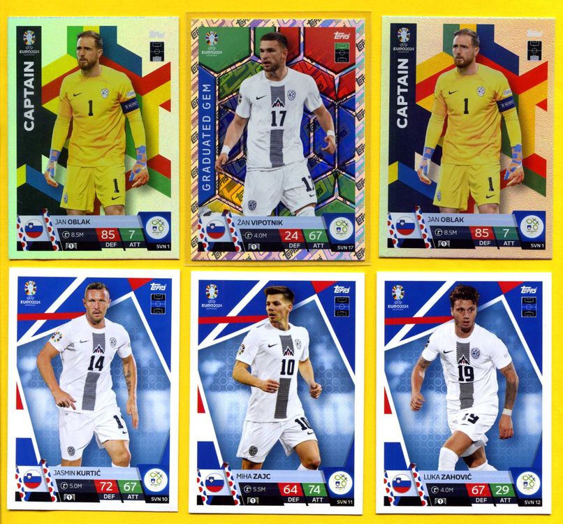 Topps EM Euro 2024 Sticker SVN PTW + Zan Vipotnik Neu (Neu (gemäss