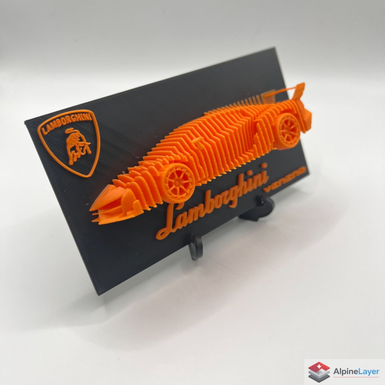 Figuren: Lamborghini Veneno Layered 3D Printed Sculpture Orange – Neu (gemäss Beschreibung) aus Losone von AlpineLayer 5