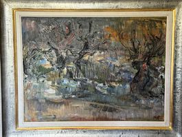 Ernst Nyfenegger Expressive Landschaft, signiert