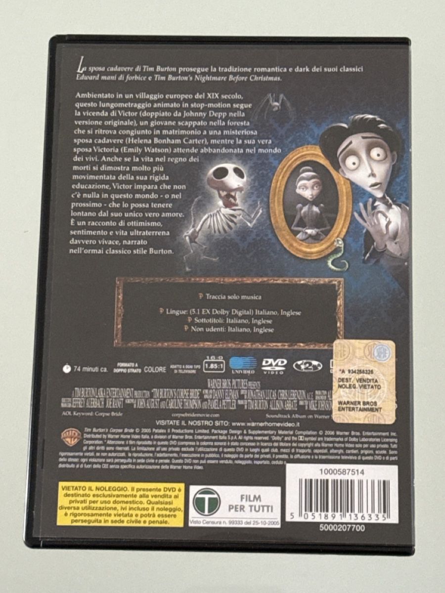 Tutti i DVDs: La sposa cadavere – Usato da Cadenazzo venduto da nick995 1