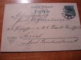 Privatganzsache Reichspost 1900, - Triest,  "Brockhaus"