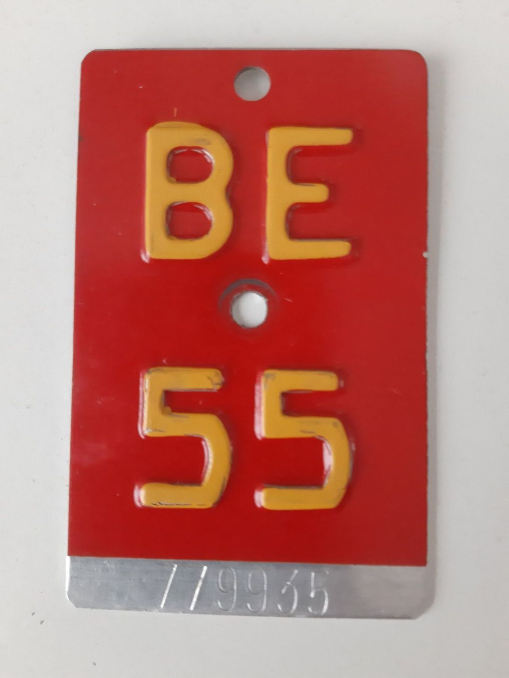 Sachs Insegne: Velonummer BE 55 plaque Velo – Usato da Schenkon venduto da Uhu007