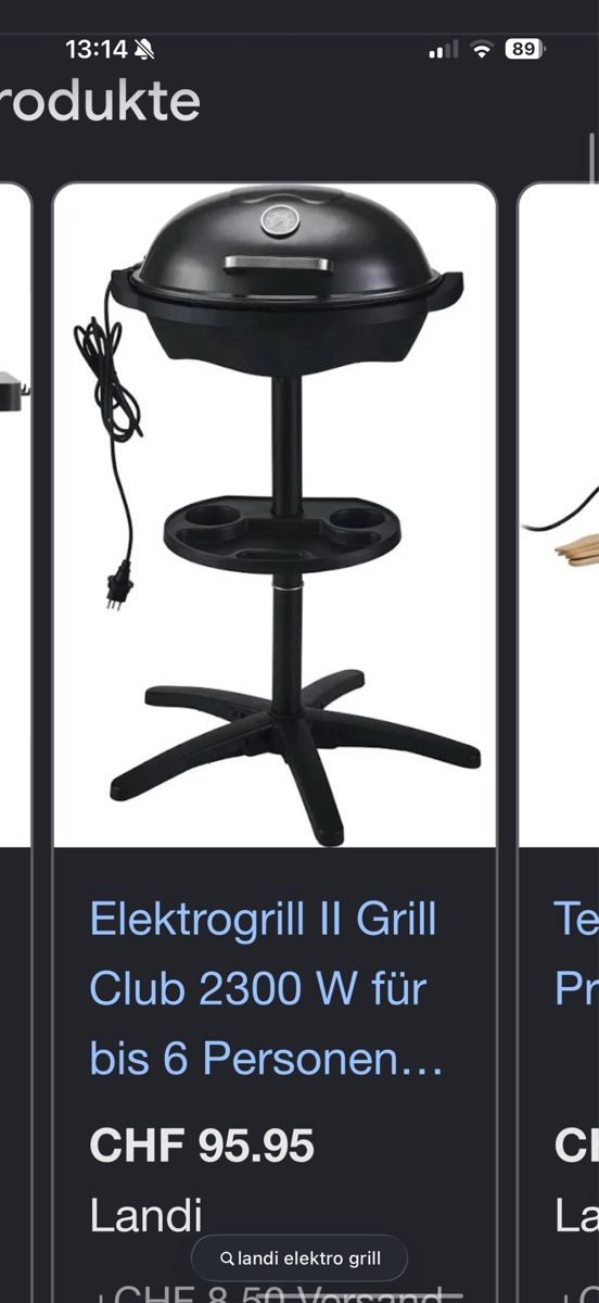 Griglie: Elektro Grill NEU  – Nuovo e nell'imballaggio originale da Gränichen venduto da nes_2lpd