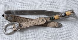 Vintage Metall-Mesh Gürtel mit Schmucksteinen