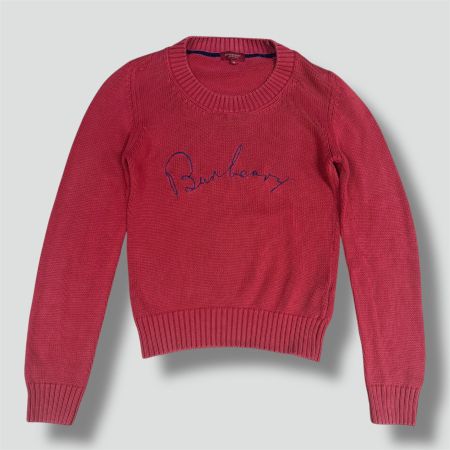 Burberry London women’s vintage red knitted sweater strick