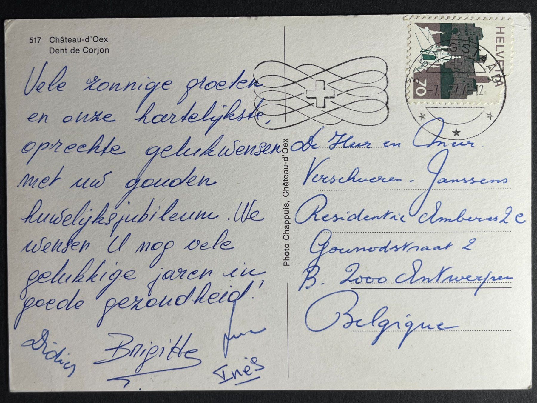 Ansichtskarten: Château-d'Oex – Gebraucht aus Steg VS von _vinci_ 1