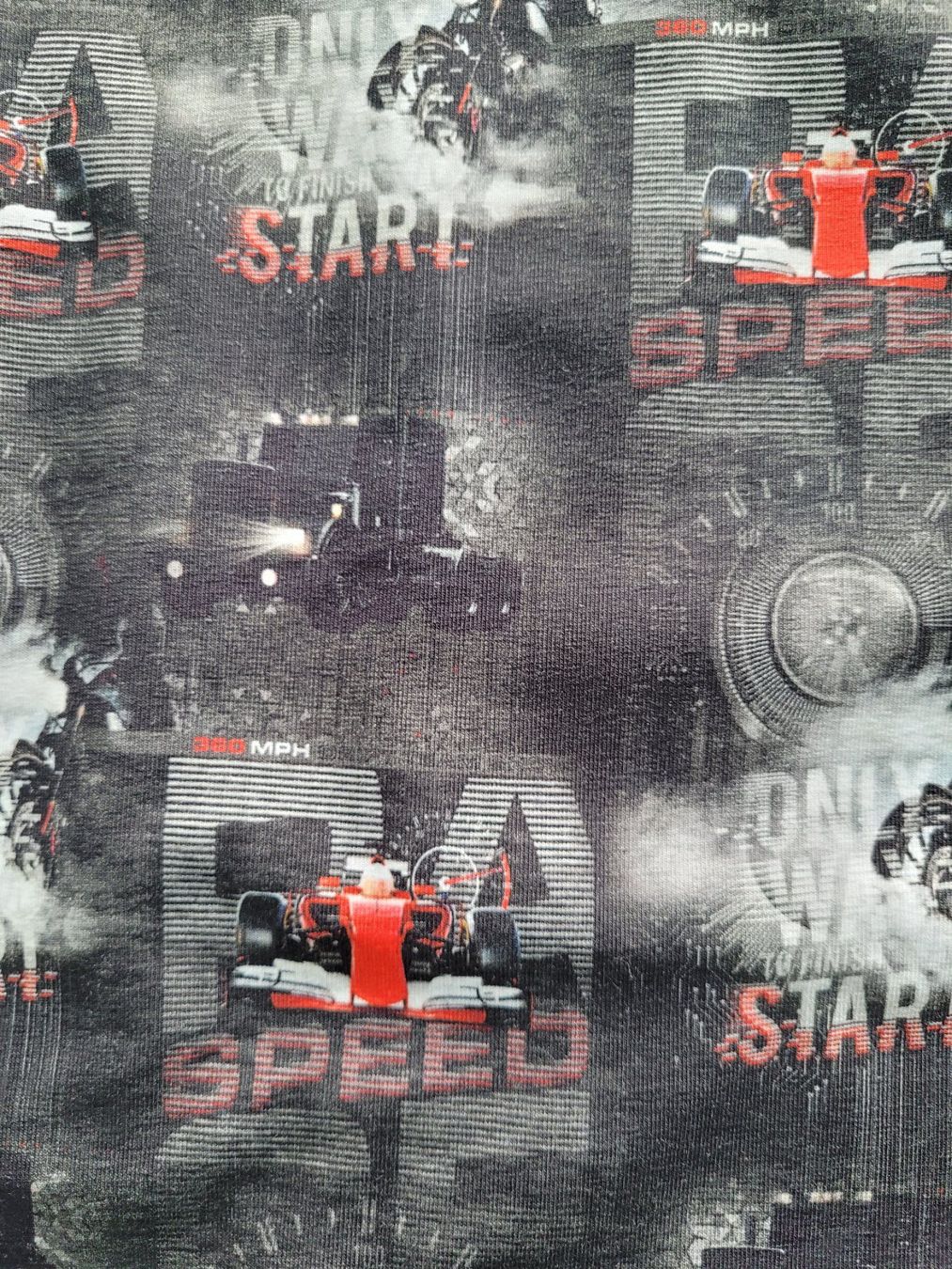 Tessuti: SPEED Formel 1  Stoff 3m x 1.50-1.55   Baumwolle/Elastan – Usato da SCHÜBELBACH venduto da CoKaHa