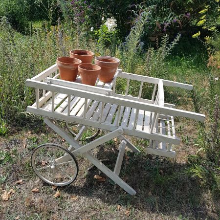 Seltener antiker Blumenwagen, um 1900 - wunderschön!