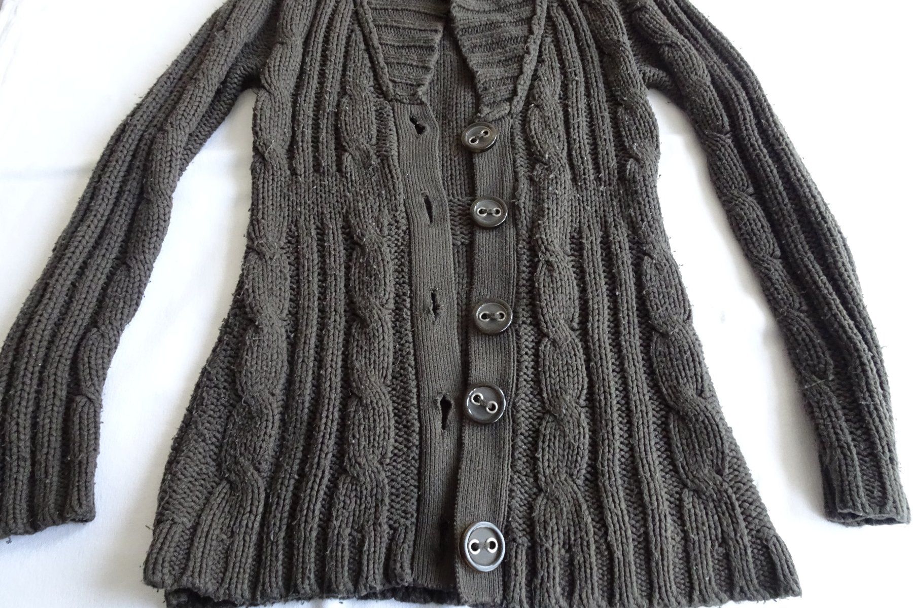 Giacche: Longstrick Jacke braun Gr. S, Madonna – Usato da Strengelbach venduto da schmetterling20 1