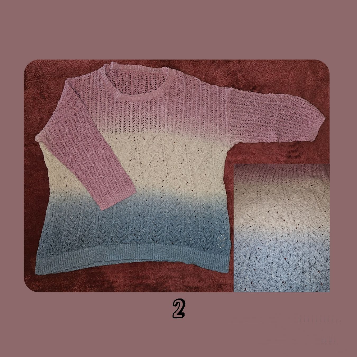 Maglioni & Felpe: Strickpullover mit Farbverlauf, rosa-weiss-blau, XL, NEU – Nuovo (secondo la descrizione) da Heiden venduto da Taronia