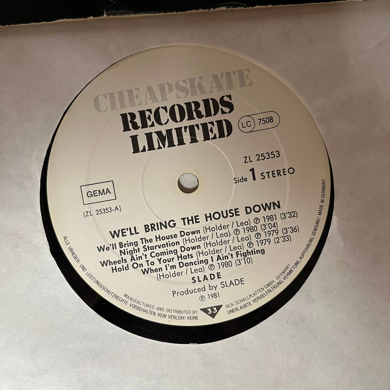 Vinyles: Slade ‎– We'll Bring The House Down vinyl LP 1981 – D'occasion à Effretikon par ChrisLamberger 2