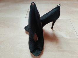 Scarpe décolleté donna scamosciate nere