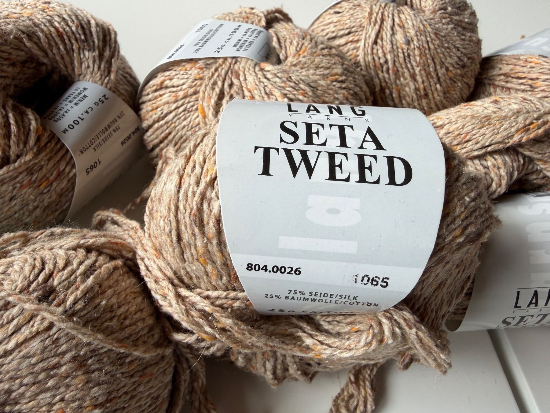 Lang Yarns Laine: 8 Knäuel Seta Tweed Langyarns – Neuf (Voir description) à Büsserach par bor_s88m