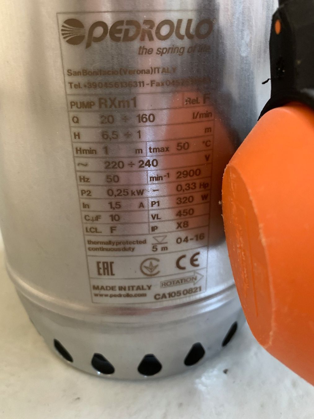 Pompes et pièces: Tauchpumpe Pedrollo RX1 – D'occasion à Au par zimott 2