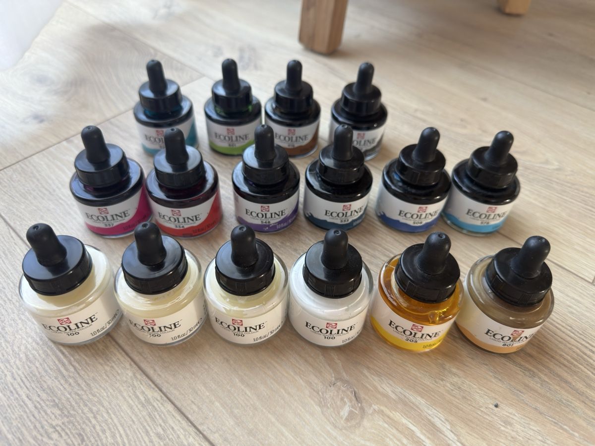 Royal Talens Colori: Ecoline 16 flüssige Wasserfarbe  – Nuovo (secondo la descrizione) da Sarmenstorf venduto da Nathaliie_21