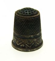 Fingerhut mit Muster 925 Silber