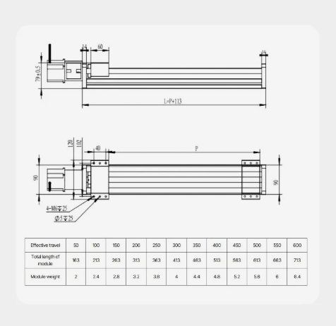 Motori: Linearführung, 1000 mm Hub, Nema 23 Schrittmotor – Nuovo e nell'imballaggio originale da Amriswil venduto da JaJa-Express 1