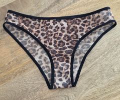 Slip Damen Leo Muster Schwarz Grösse L neu