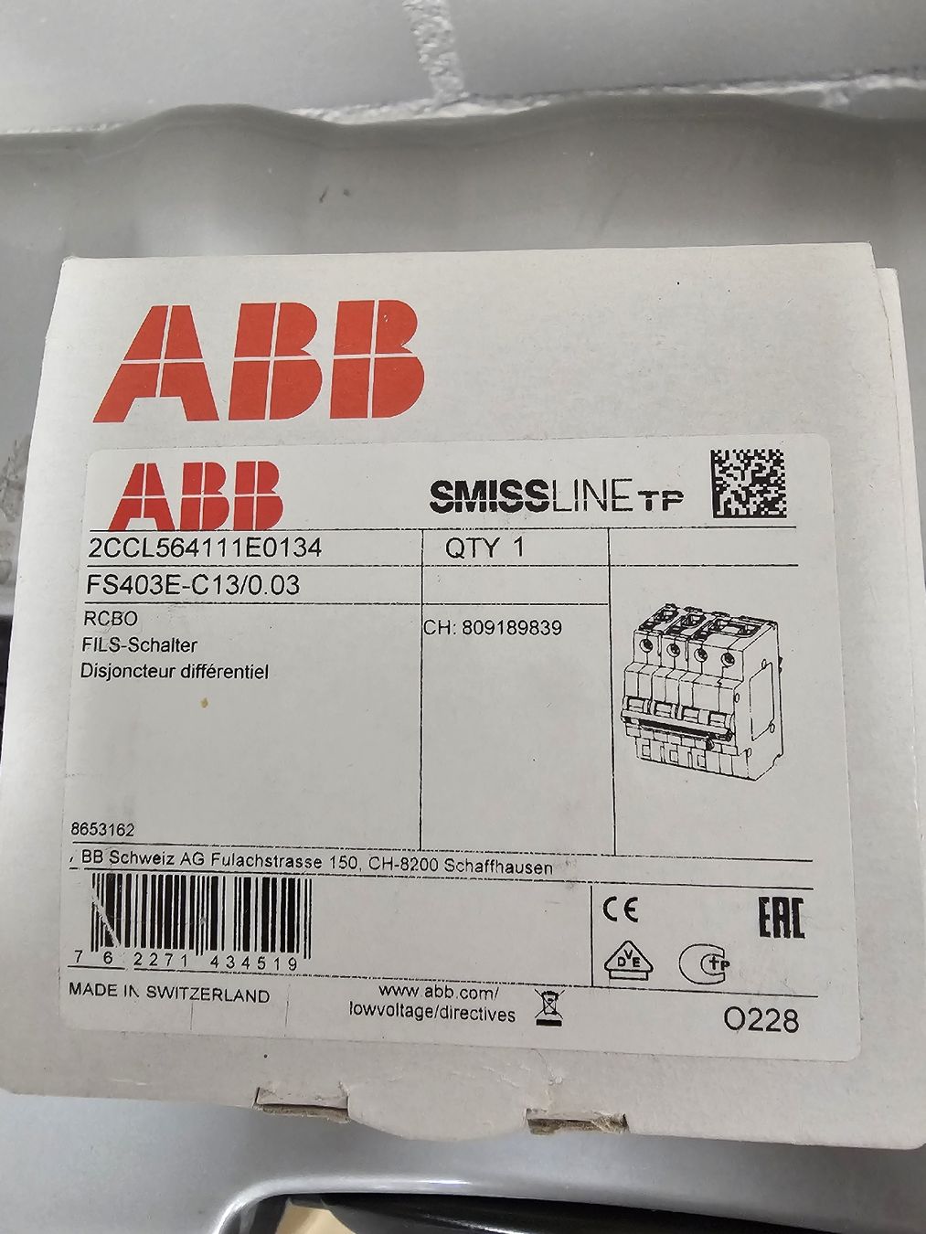 ABB Interruttori: ABB FI-Schalter FS403E-C13/0.03, ungebraucht – Nuovo e nell'imballaggio originale da Wettingen venduto da ruv_5sxm 2