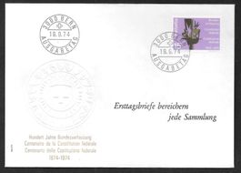 FDC 558 100 Jahre Bundesverfassung ET 19.9.1974