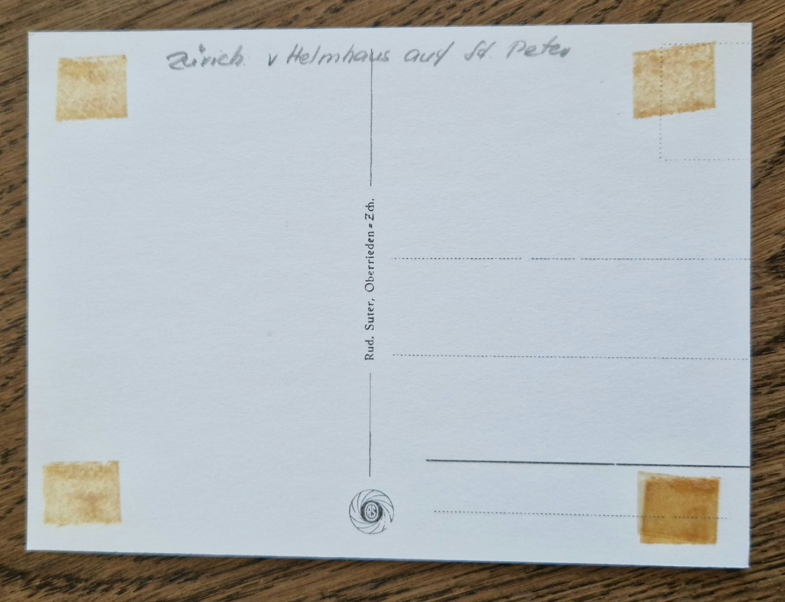 Cartoline postali: Zürich v. Helmhaus auf St. Peter – Usato da Ebikon venduto da Donar50 1