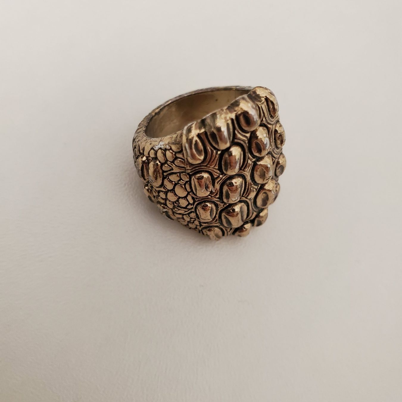 Ringe: Statement Ring Gold mit Krokodil-Optik Gr. 53-54 - Hingucker – Gebraucht aus Zürich von BornInQueensland 5