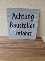 Achtung Baustelleneinfahrt Schild, Top Zustand