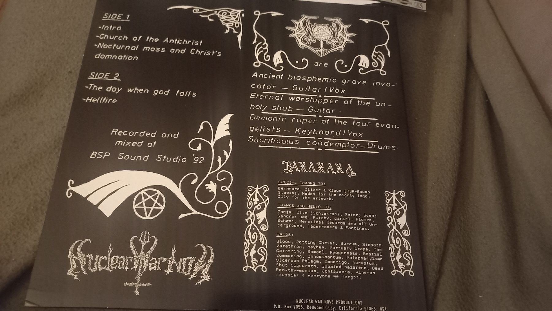Schallplatten: Baxaxaxa-Hellfire Vinyl LP BLACK METAL Classic – Gebraucht aus Olten von Donatello1984 1