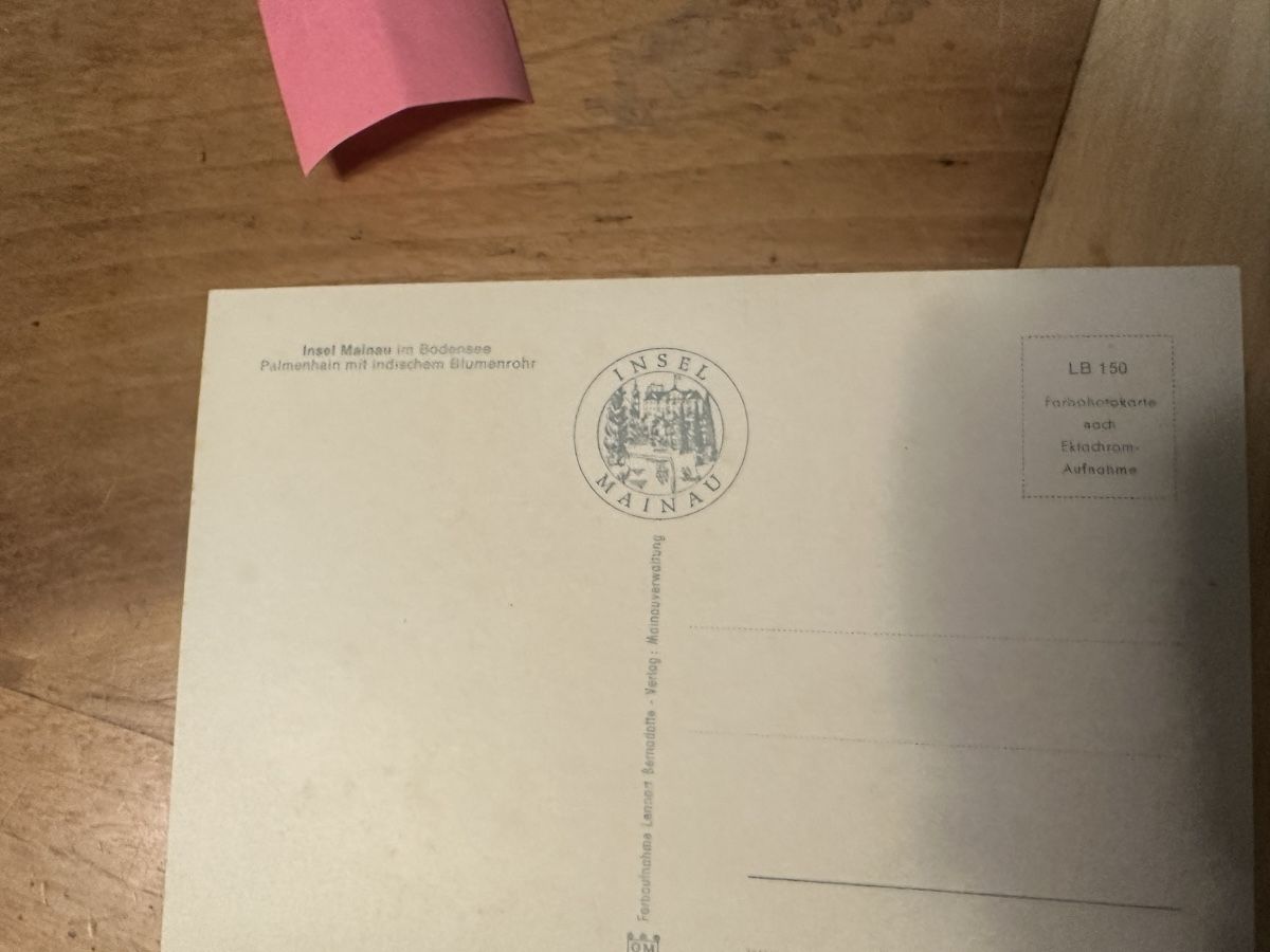 Cartoline postali: Ältere Ansichtskarte von der Insel Mainau – Usato da Frauenfeld venduto da aluma14 1