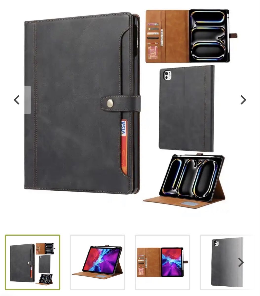 Cover & Protezioni schermo: iPad Pro 13" (2025/2024) Leder Tasche – Nuovo e nell'imballaggio originale da Oberaach venduto da sblinki07