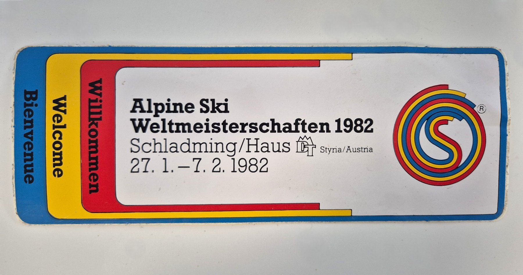 Sticker: Aufkleber Alpine Ski WM 1982 Schladming – Usato da Unterkulm venduto da Pato1b