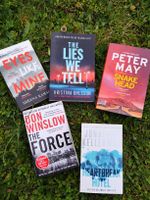5 Thriller and crime Novels by Bestselling Authors 