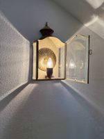 Wandleuchte Laterne Messing Glas Vintage gebraucht