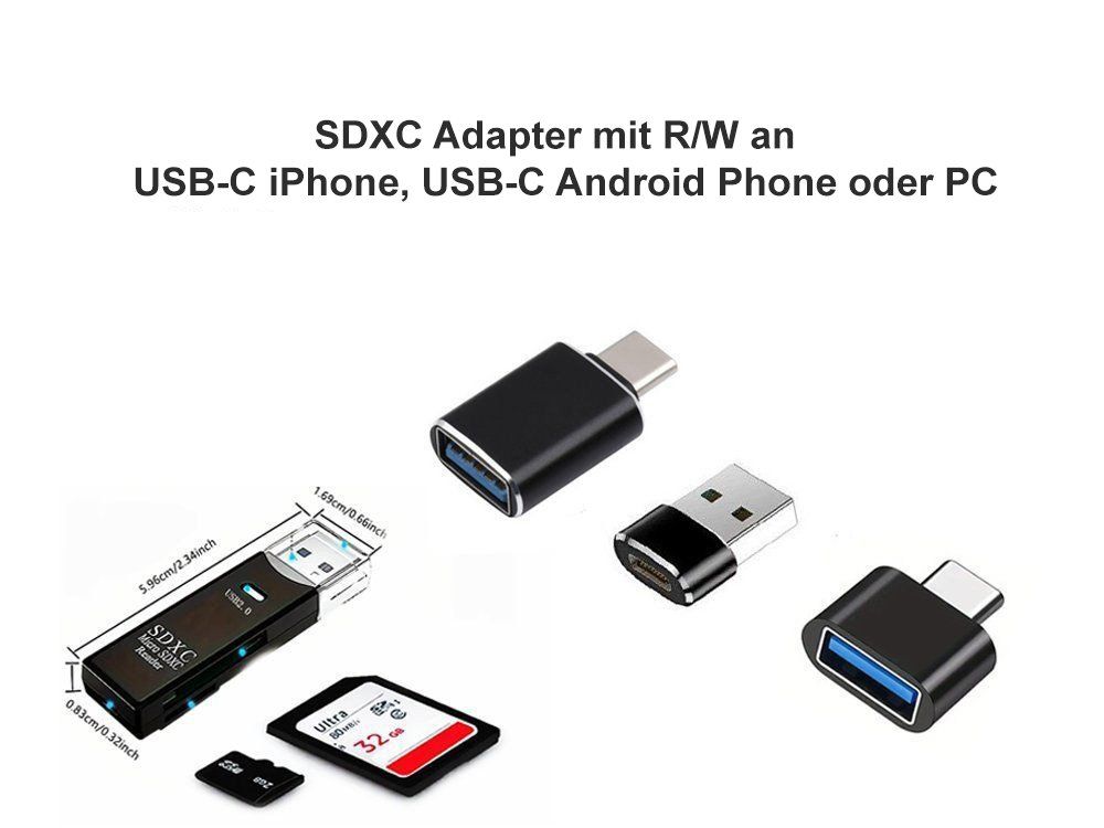 Unità & Adattatore: SDXC Adapter an USB-C Phone, USB-C Android Phone oder PC – Nuovo e nell'imballaggio originale da Hinwil venduto da jeglat
