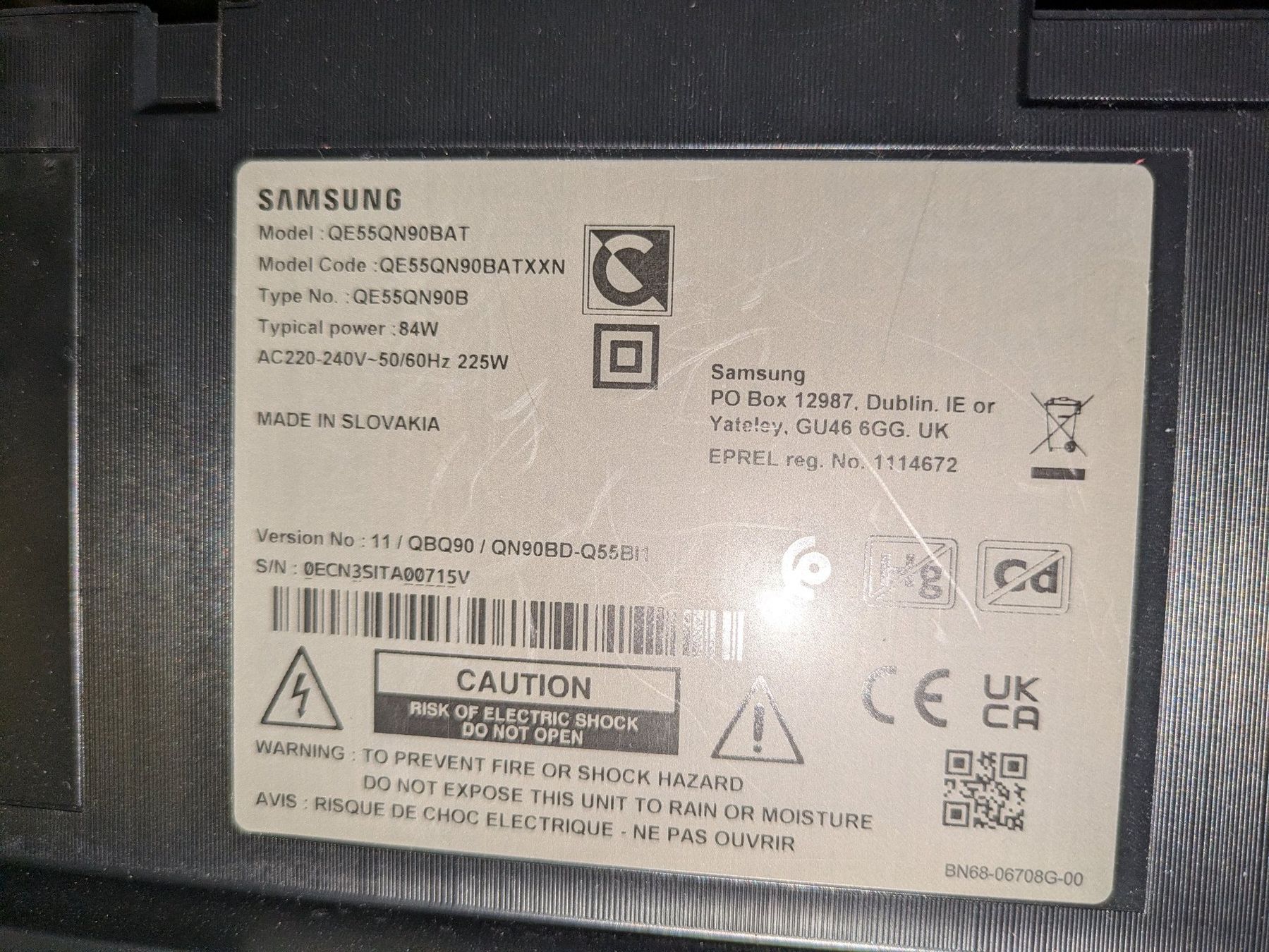 Samsung Elektronikbauteile: Samsung TV Video Connection Board Model: QE55QN90BAT – Gebraucht aus Binningen von Smile-46 2