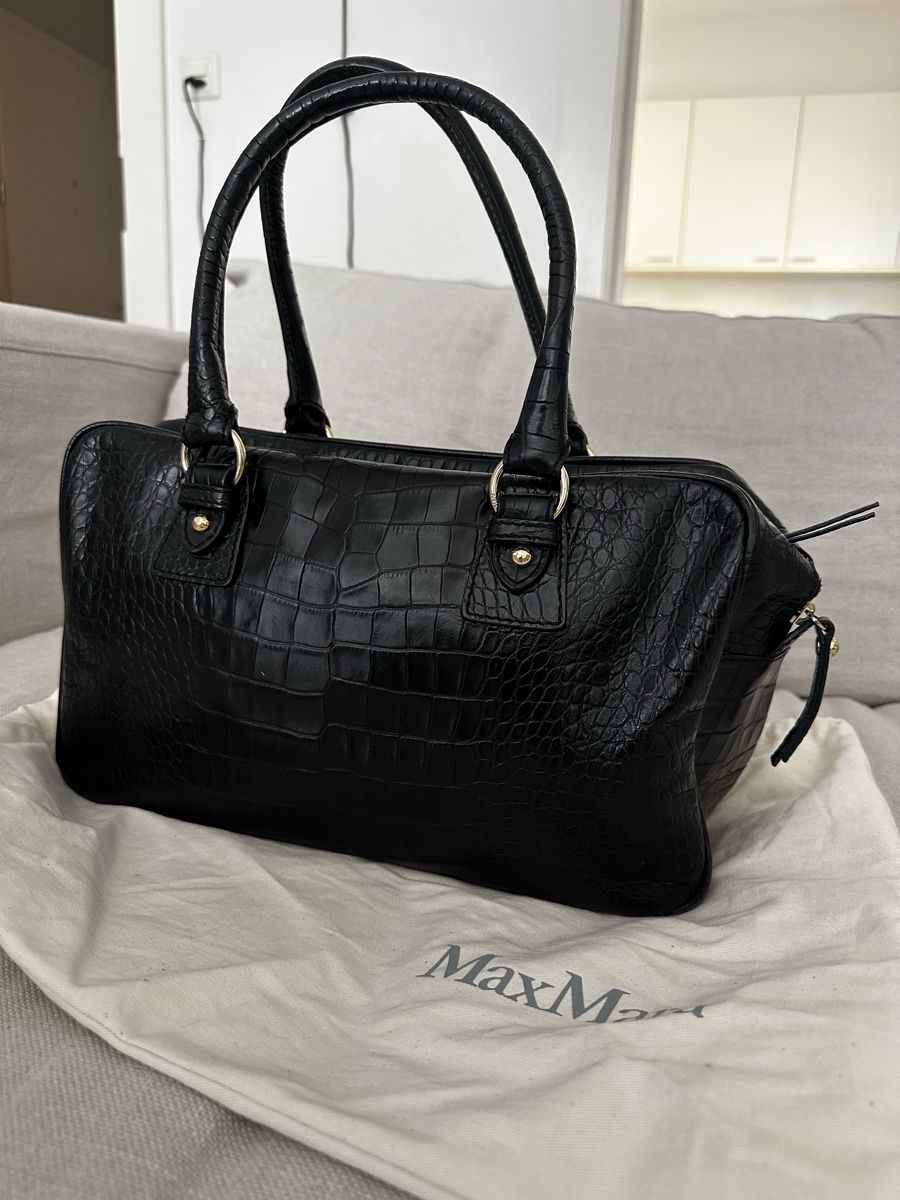 Max Mara Borse da donna: MaxMara Black Leather Handbag - Chic and Timeless – Usato da Zürich venduto da kas_g26m
