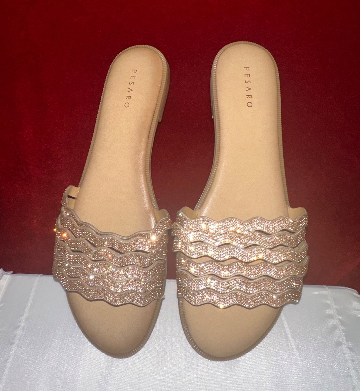 Scarpe da donna: Neue Glitzer Sandalen Pesaro Gr. 41 – Nuovo (secondo la descrizione) da Basel venduto da Blausara707 4