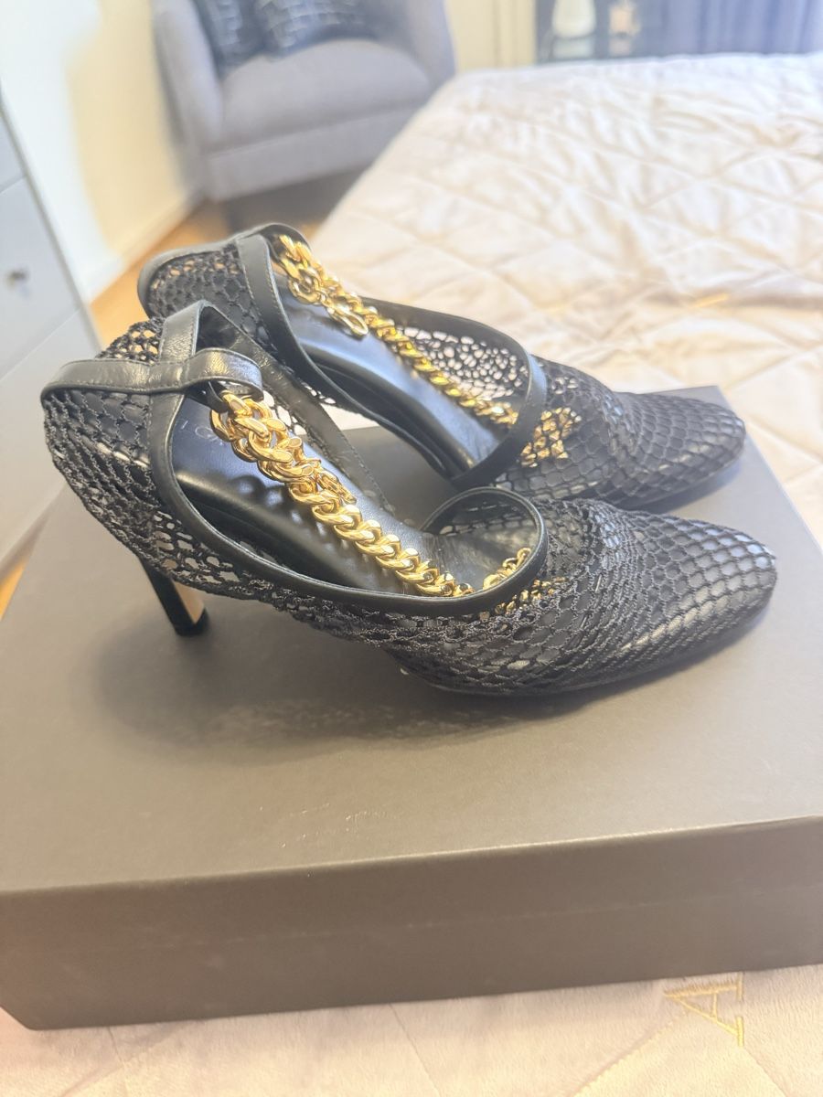 Bottega Veneta Damenschuhe: Bottega Venetta Mesh Chain Leather ankle strap sandals – Neu (gemäss Beschreibung) aus Genève von iri_f78b 3
