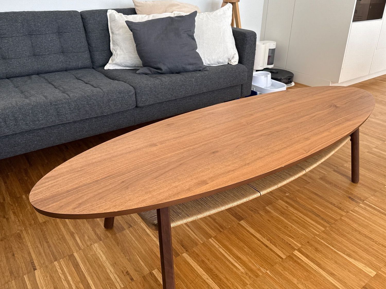 Couchtisch oval Holz mit Ablage gut erhalten -IKEA Stockholm (Gebraucht) in Reinach AG für CHF 21 – nur Abholung auf Ricardo kaufen