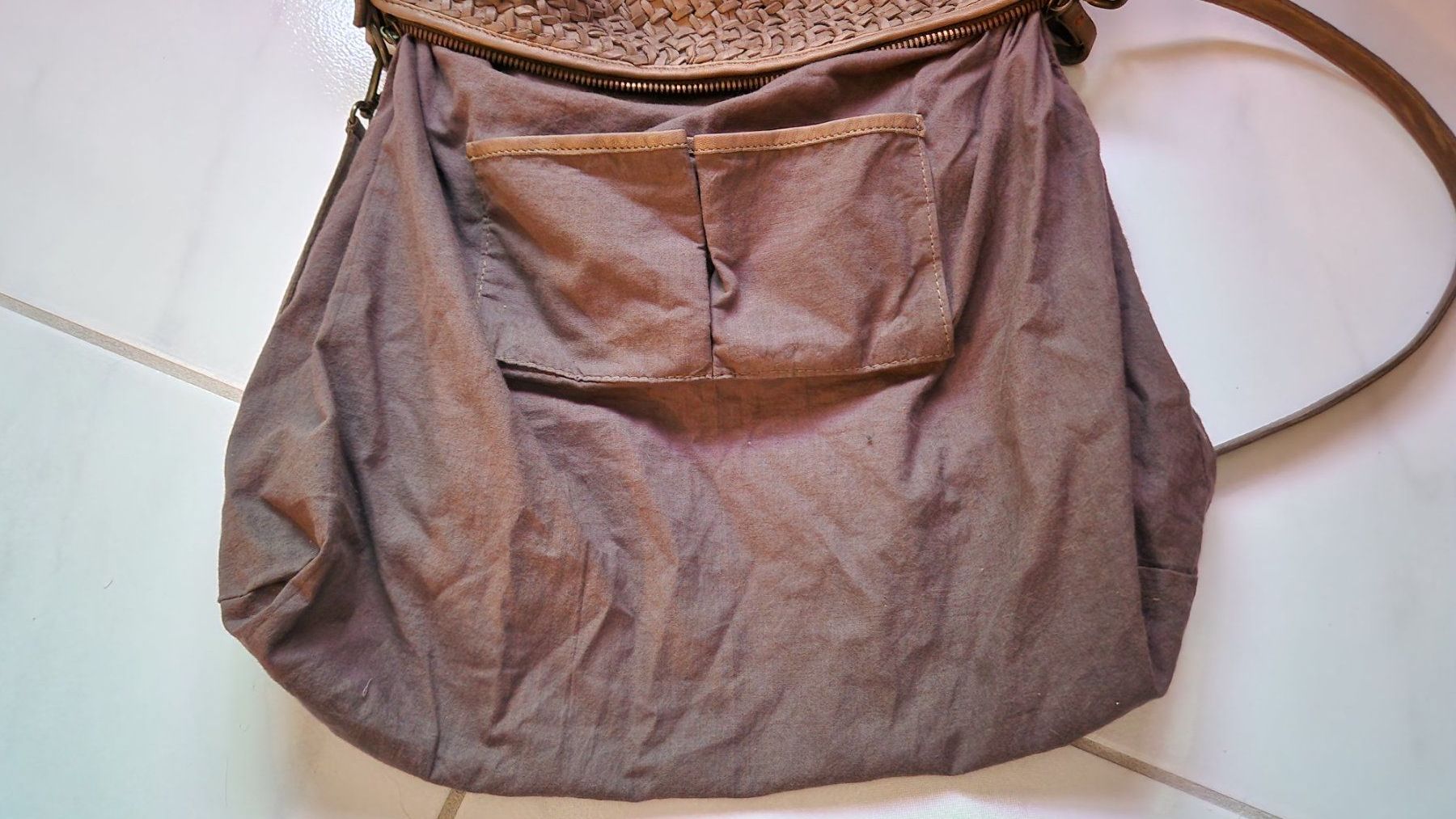 Borse: Umhänge-/Handtasche Leder geflochten – Usato da Rütihof venduto da Teddy1985 2