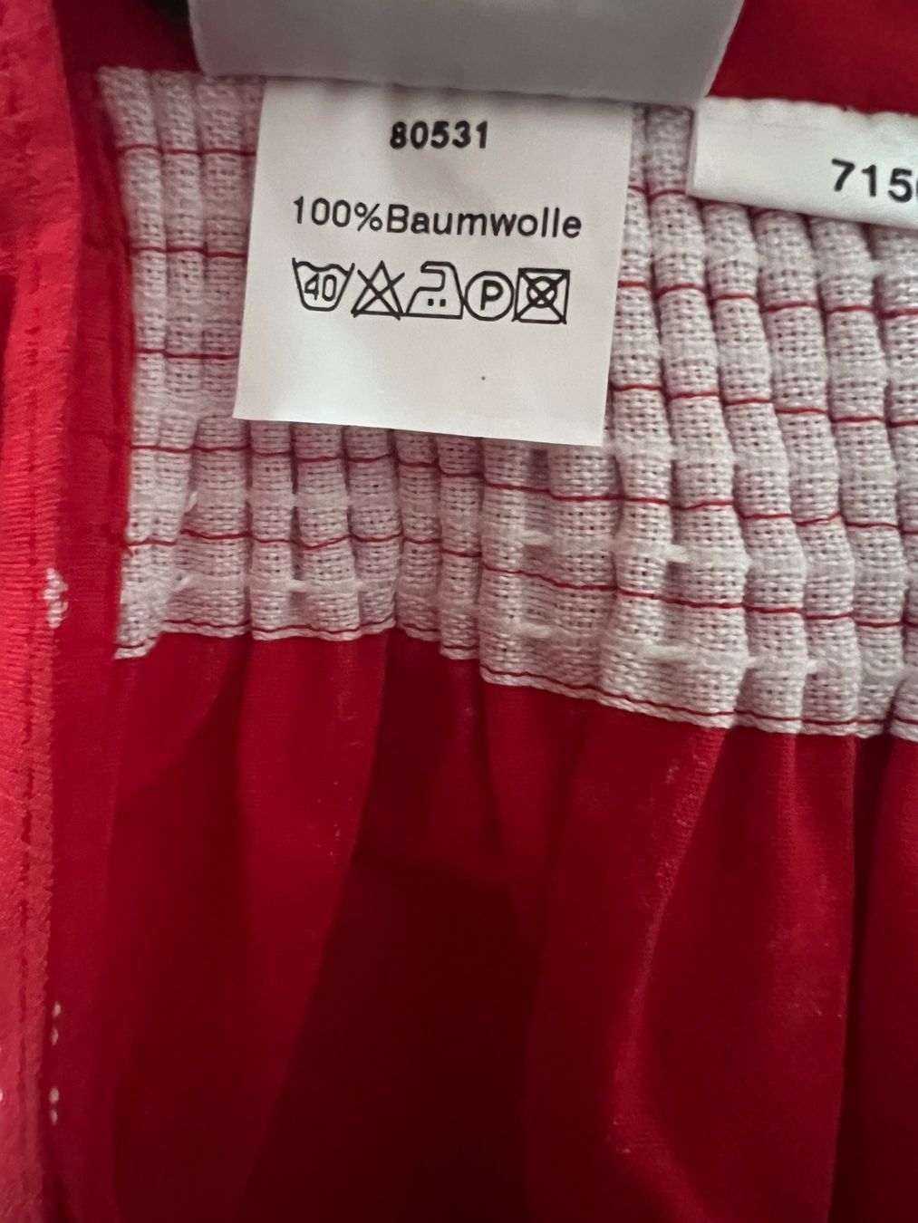 Costumi tradizionali: Dirndl Schürze, Rot mit Blumenmuster – Nuovo e nell'imballaggio originale da Grindelwald venduto da wand_24 2