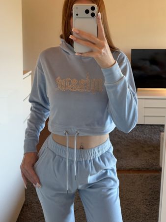 Dreiteiler blau