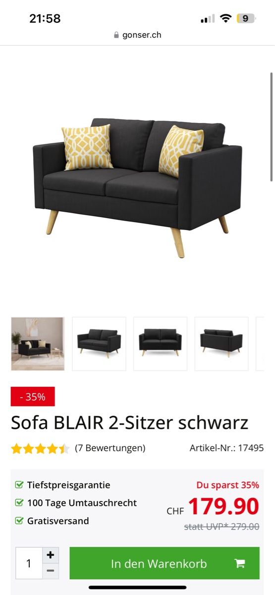Sofas: Sofa 2er – Gebraucht aus Frick von DionysHildebrand 1