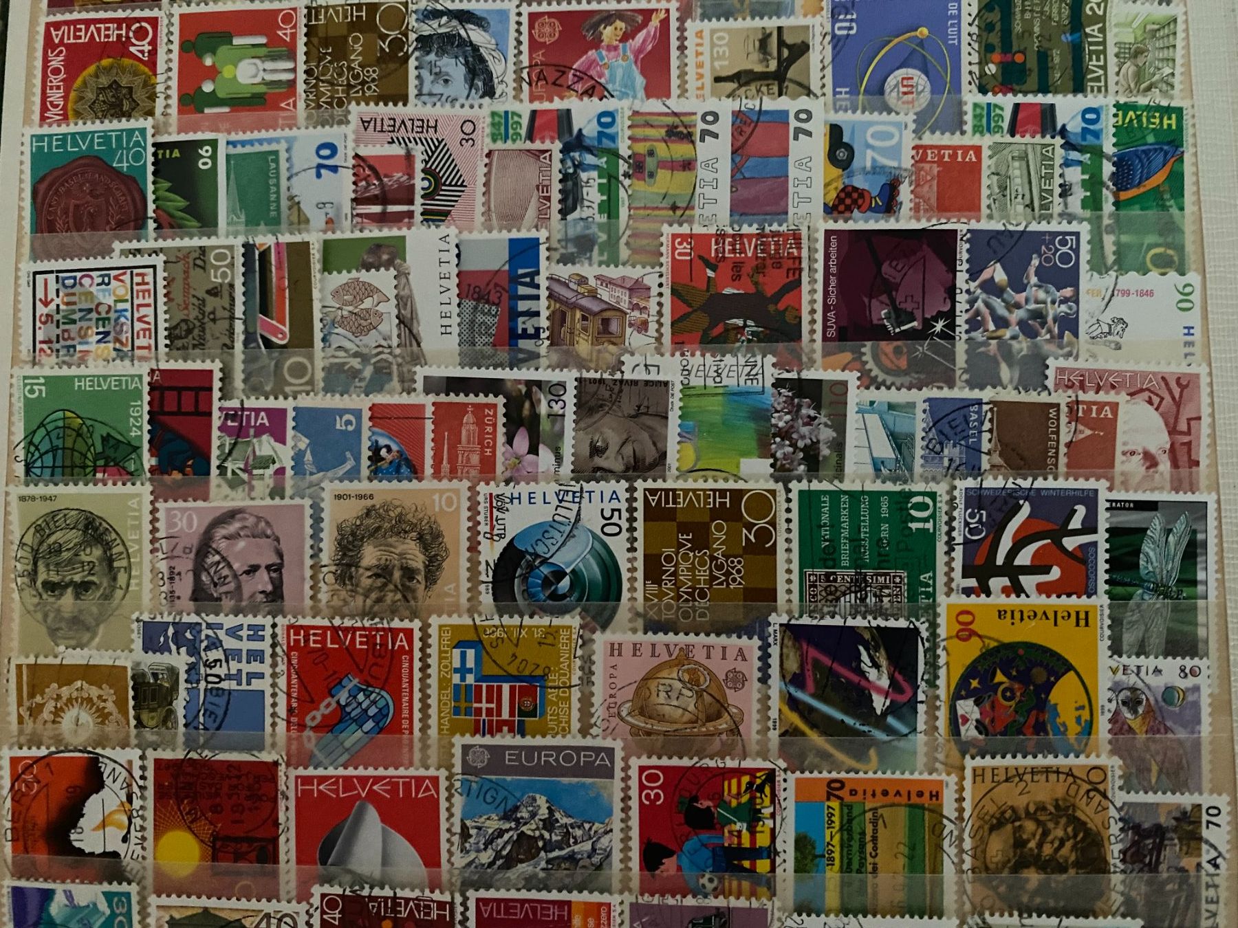 Alle Briefmarken: Briefmarken  Schweiz 130.stuck.verschiedene – Gebraucht aus matten b. interlaken von jfran17 3