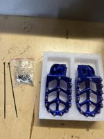 Aluminium Fussrasten blau für Motorrad