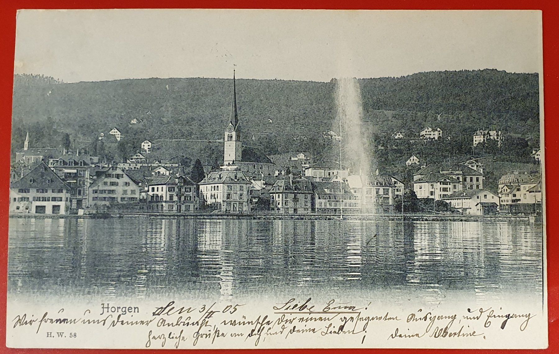 Cartoline postali: Horgen 1905 – Usato da Kreuzlingen venduto da Rschweiz1